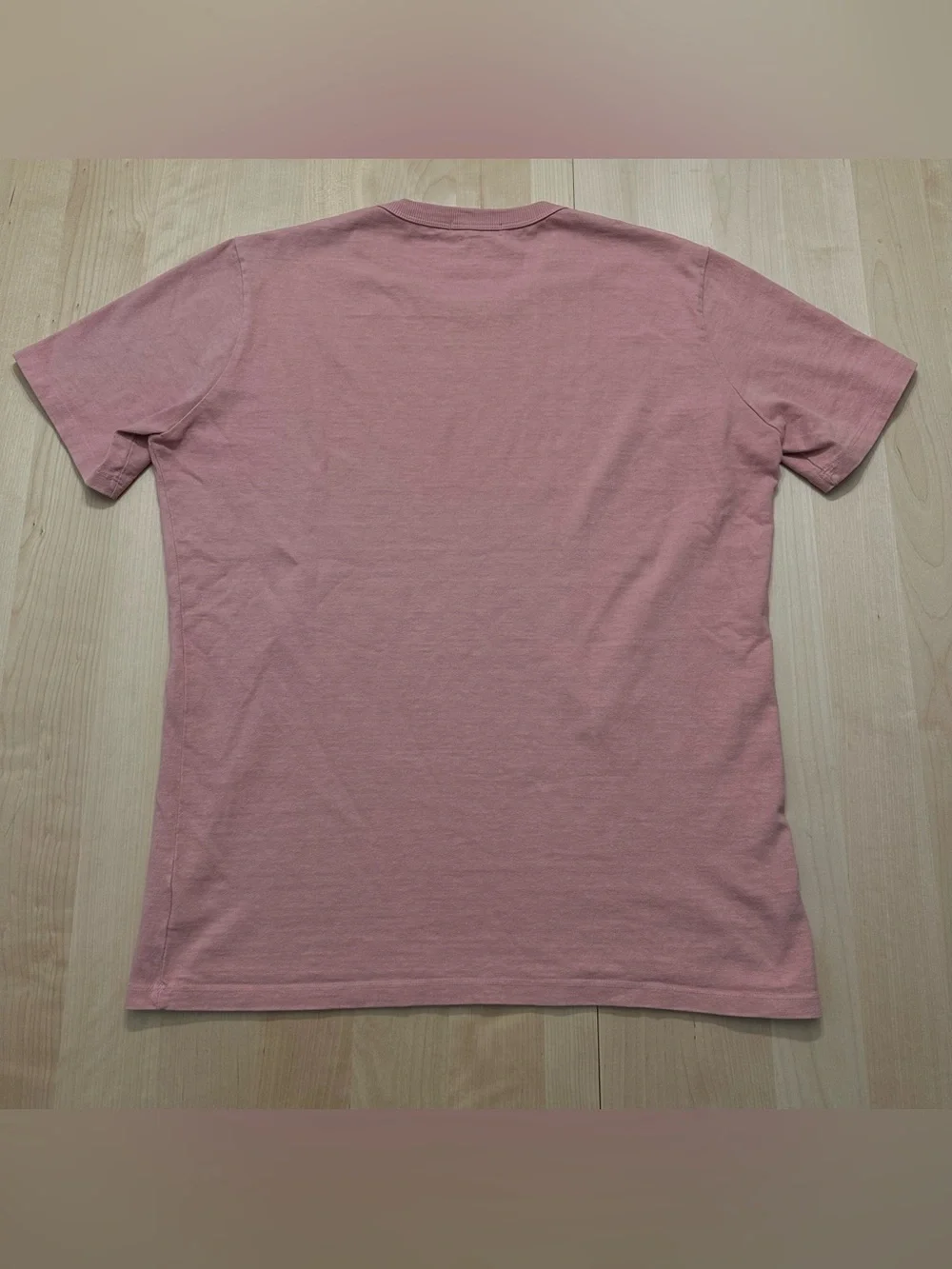 Gustin Shirt Mens Large Pink Crewneck 100% Cotton Made in California USA Tee - Picture 2 of 7